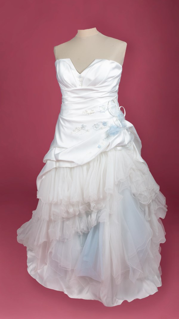 SOTL296 Abito da sposa in raso e tulle 